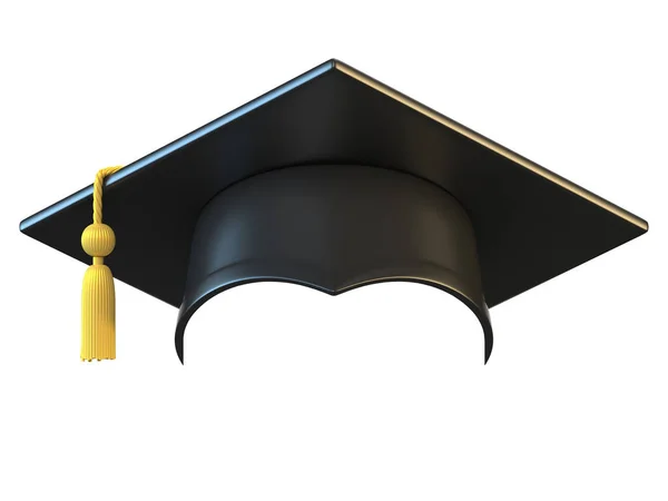 Tappo Graduazione Isolato Sfondo Bianco Rendering — Foto Stock