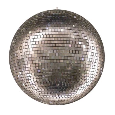 Disco ball isolated on white background 3d rendering clipart