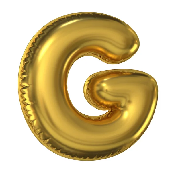 Golden Ballon Lettertype Rendering Letter — Stockfoto