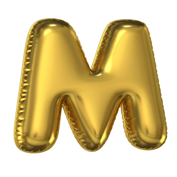 Golden Ballon Lettertype Rendering Letter — Stockfoto