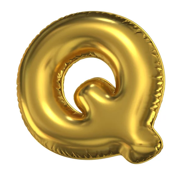 Golden Ballon Lettertype Rendering Letter — Stockfoto