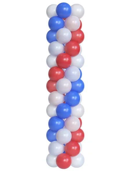 Vertikale Lienar Luftballons Ballonsäule Feier Design Element Rendering — Stockfoto