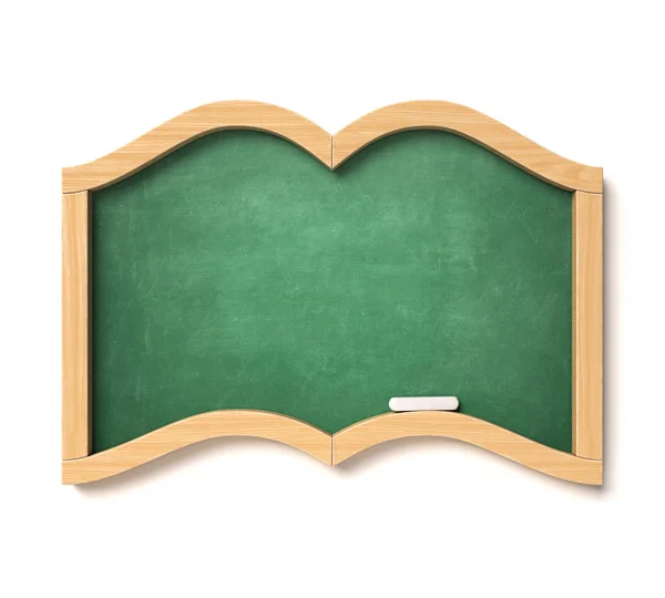 Chalkboard Shape Book School Blackboard Concept Rendering — Stock Photo, Image