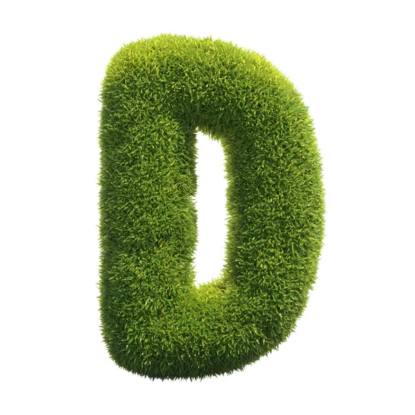 Grass Font Rendering Letter — Stock Photo, Image