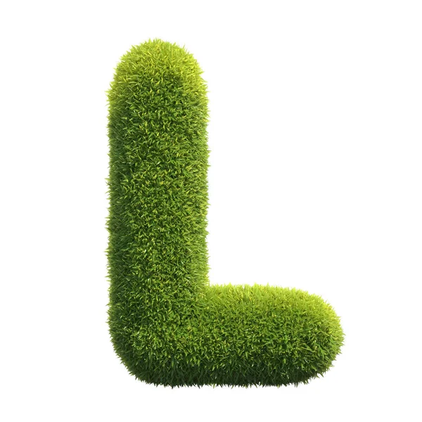 Grass letter L isolated on white background — Stock Photo © mirexonlife ...