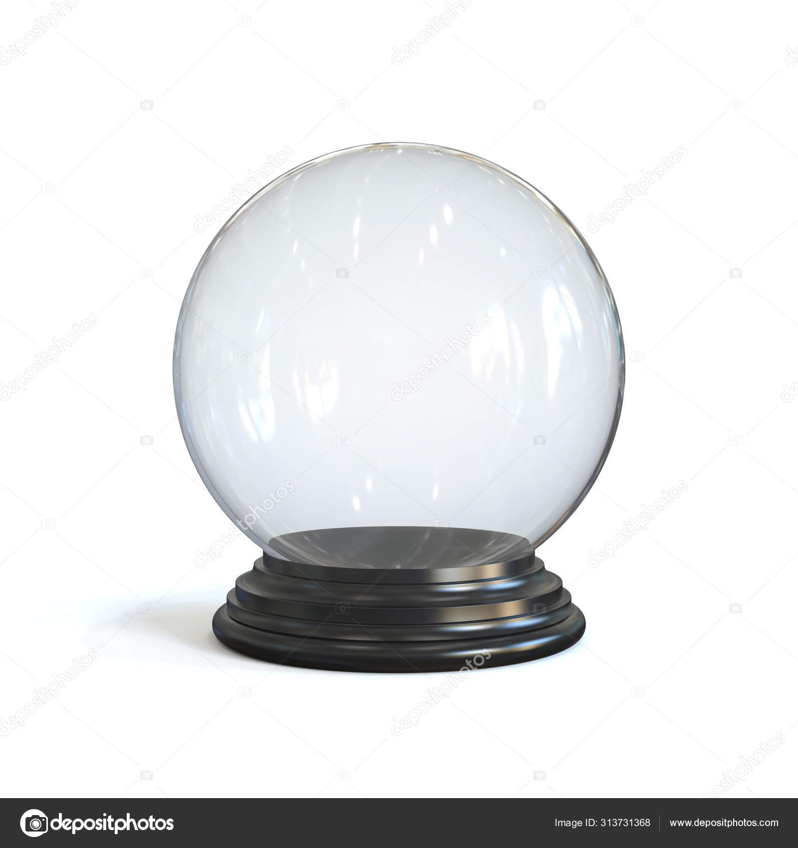 White　Photo　Background　313731368　by　Rendering　Stock　©koya979　Empty　Sphere　Glass　Snow　Globe　Isolated