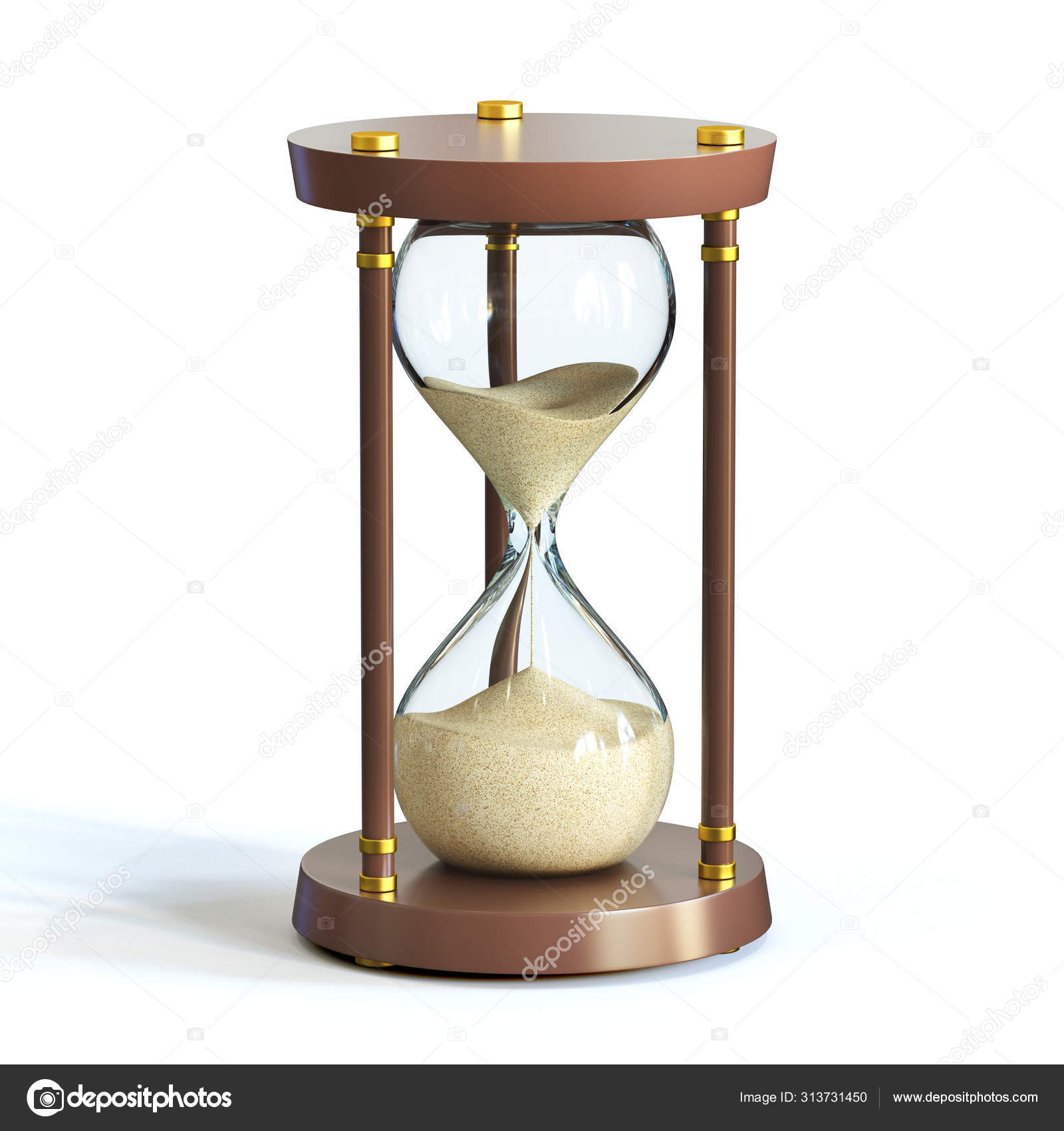 Hourglass White Background Sandglass Rendering Stock Photo by ©koya979