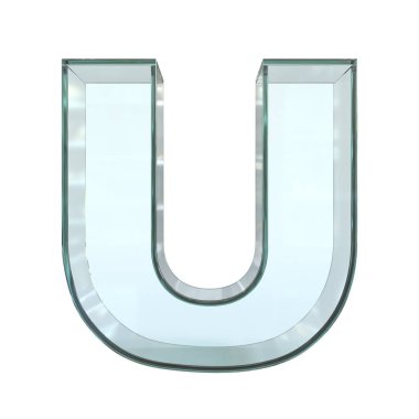 Cam yazı tipi 3d görüntüleme, harf U