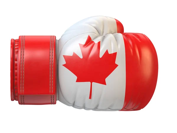 Flag Canada Boxing Glove Canadian Boxing Rendering — Stock Photo, Image
