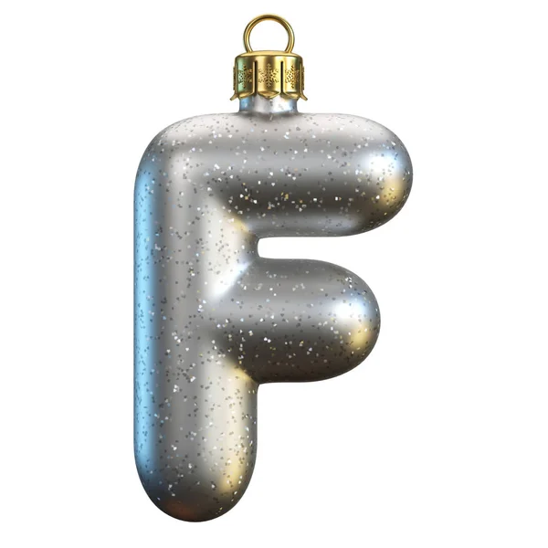 Christmas Tree Decoration Font Letter Rendering — Stock Photo, Image