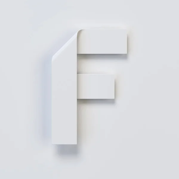 Origami Paper Font Folded Ribbon Font Rendering Letter — 图库照片