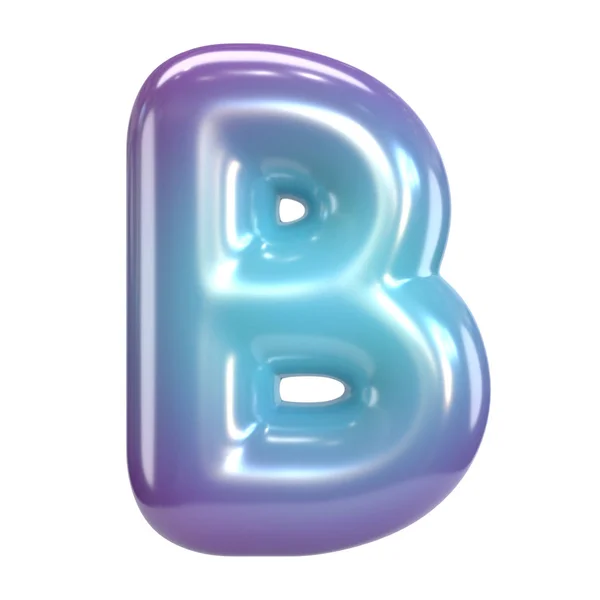 Purple Blue Font Balloon Letters Numbers Rendering Letter — Stock Photo, Image