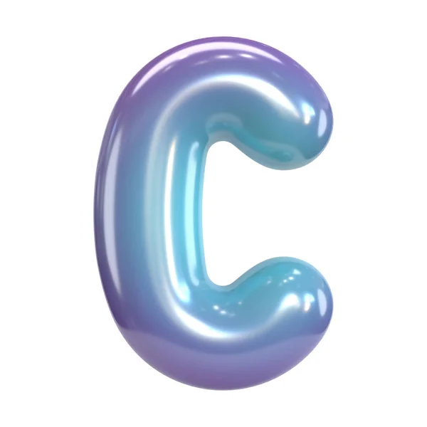 Purple Blue Font Balloon Letters Numbers Rendering Letter — Stock Photo, Image