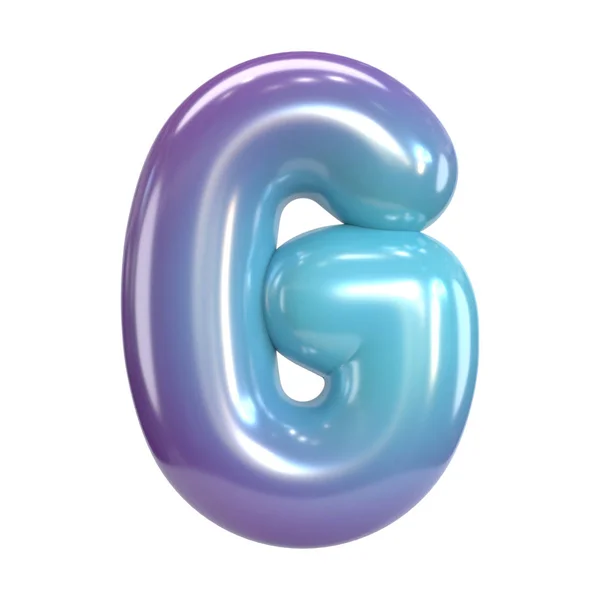 Purple Blue Font Balloon Letters Numbers Rendering Letter — Stock Photo, Image