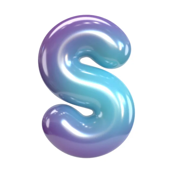 Круглый Фиолетовый Синий Шрифт Воздушный Шар Буквы Цифры Рендеринг Буква — стоковое фото