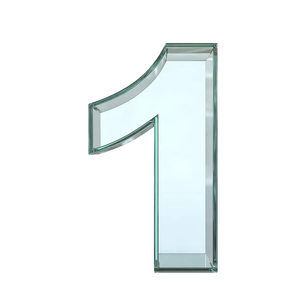 Glass Font Rendering Number — Stock Photo, Image