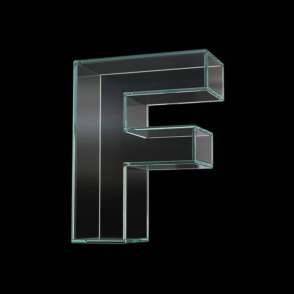 Glass Font Rendering Letter — 图库照片