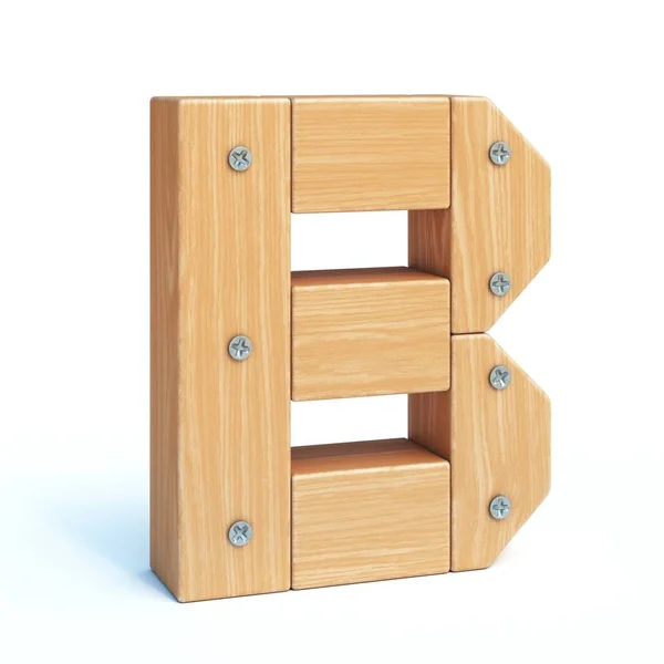 Czcionka Drewniana Alfabet Wykonany Części Drewnianych Renderowanie Litera — Zdjęcie stockowe