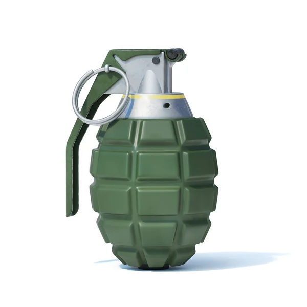 Hand Grenade Isolated White Background Rendering — Stock Photo, Image