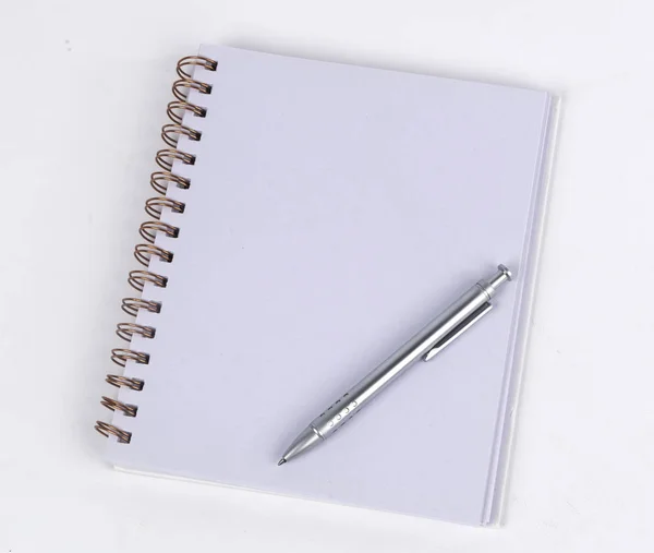 Empty Notebook Pen — Stock Photo, Image