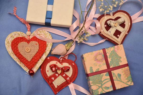 Saint Valentine Day Lovers Festivity Gift Flower Passion Romantic Love — Fotografia de Stock