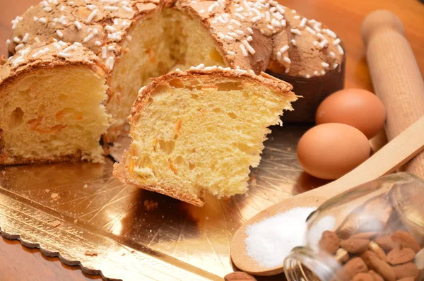 Bolo Italiano Páscoa Colomba Doce Sobremesa Comida — Fotografia de Stock