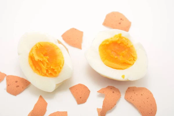Huevos Cocinados Sobre Fondo Blanco —  Fotos de Stock