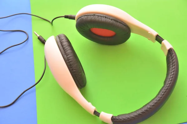 Piosenki Technologii Obnect Dźwięku Słuchania Słuchać Muzyka Słuchawki — Zdjęcie stockowe