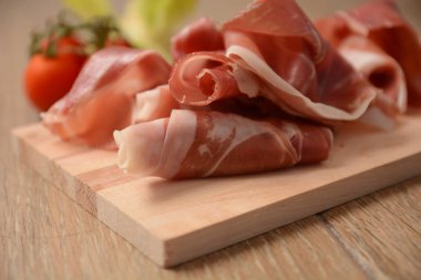İtalyan prosciutto parma tipik gurme gıda
