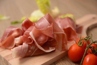 İtalyan prosciutto parma tipik gurme gıda