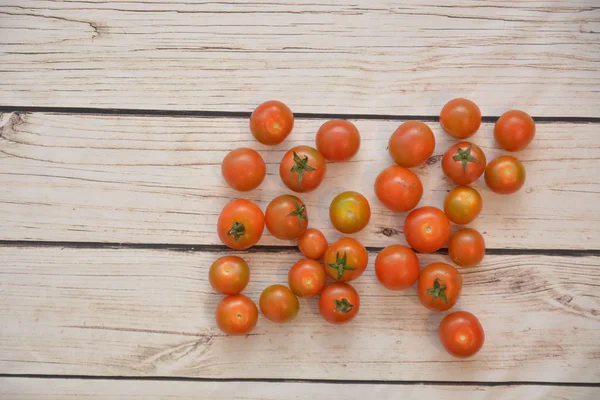 Tomato Fresh Red Vegetable Food Wood Background — Stock Photo, Image