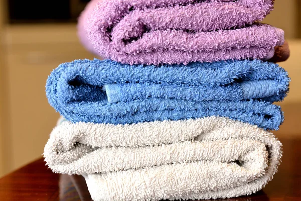 Shower Towels Bathroom Spa Relax — Stock Photo, Image