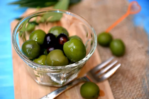 white and black olives snack food