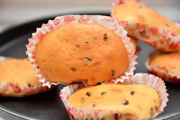 Dolce Cioccolato Muffin Torta Fatta Casa Cibo — Foto Stock