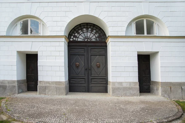 Haupteingangstür Aus Holz Altem Haus — Stockfoto