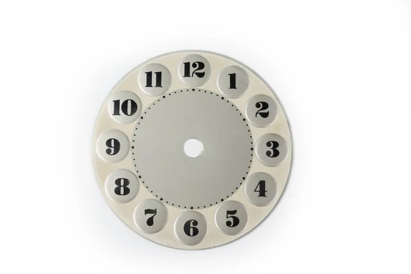 Retro Clock Face White Background — Stock Photo, Image