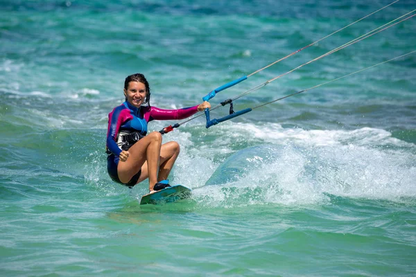 Fuerteventura Maja 2018 Sportowiec Sesji Szkoleniowej Plaży — Zdjęcie stockowe