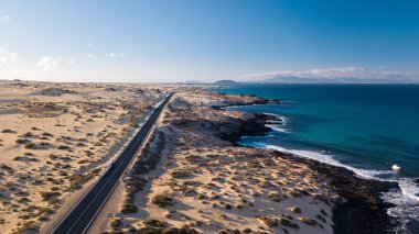 yol çölde, fuerteventura Kanarya Adaları