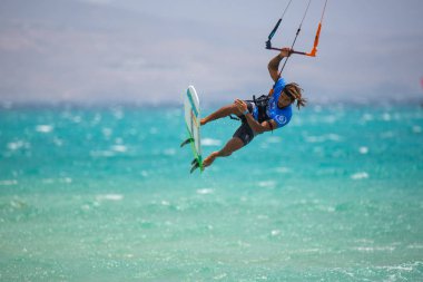 33 yaşında. Fuerteventura Dünya Kupası 2018. GKA Uçurtma Askısız Serbest Stil. 2018.07.21. Playa Sotavento.