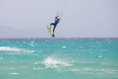 33 yaşında. Fuerteventura Dünya Kupası 2018. GKA Uçurtma Askısız Serbest Stil. 2018.07.21. Playa Sotavento.