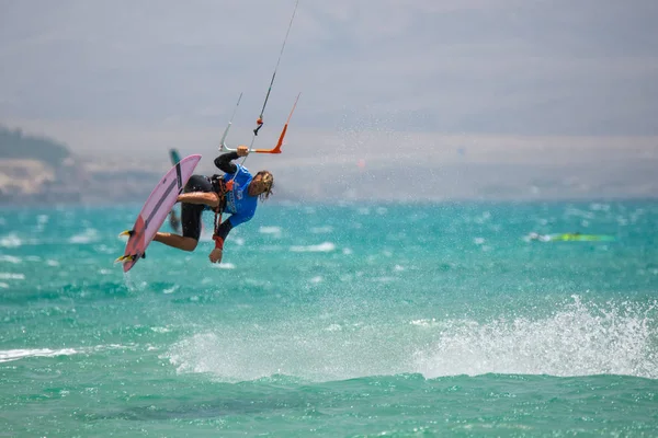 Fuerteventura World Cup 2018 Gka Kitesurf Strapless Freestyle 2018 Playa — Stock Photo, Image