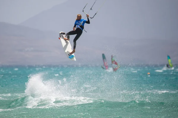 Fuerteventura World Cup 2018 Gka Kitesurf Strapless Freestyle 2018 Playa — Stock Photo, Image