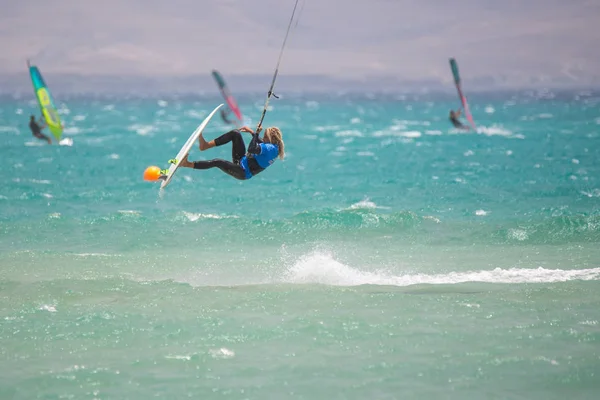 Fuerteventura World Cup 2018 Gka Kitesurf Strapless Freestyle 2018 Playa — Stock Photo, Image