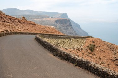 mirador del rio road, lanzarote görünümünü