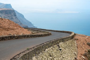 mirador del rio road, lanzarote görünümünü
