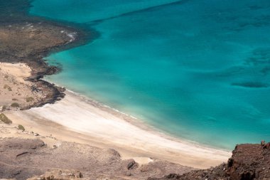 Görünüm mirador del Rio, lanzarote ıssız Beach