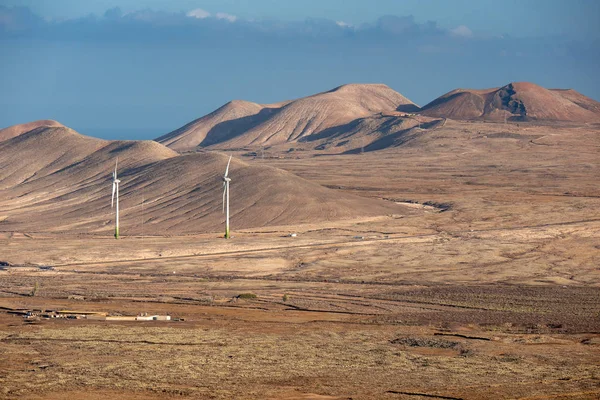 View Wind Turbines Top Mountain Fuerteventura — Stock Photo, Image
