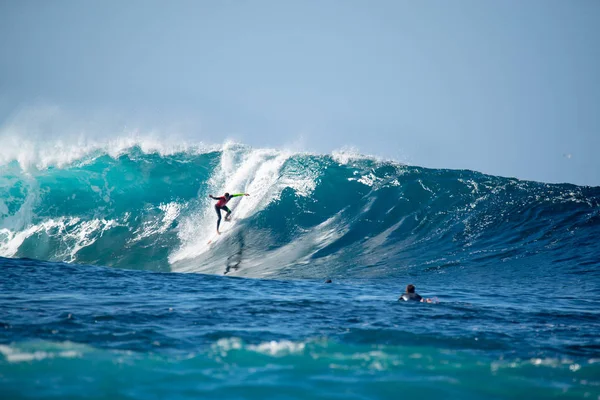 Lanzarote Novembro 2018 Surfista Grande Onda Competição Quemao Class Lanzarote — Fotografia de Stock