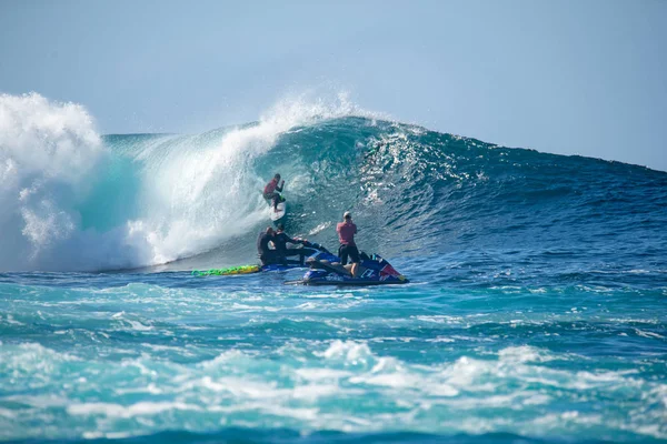 Lanzarote Novembre 2018 Surfeur Dans Grande Vague Compétition Classe Quemao — Photo