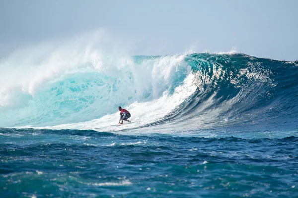 Lanzarote Novembro 2018 Surfista Grande Onda Competição Quemao Class Lanzarote — Fotografia de Stock